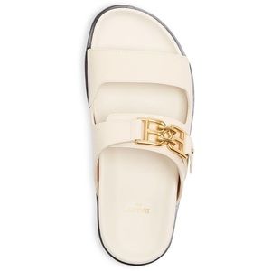 Bally Emma Leather Slip On Sandals in Bone